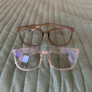 2-pack Blue light glasses, translucent frames